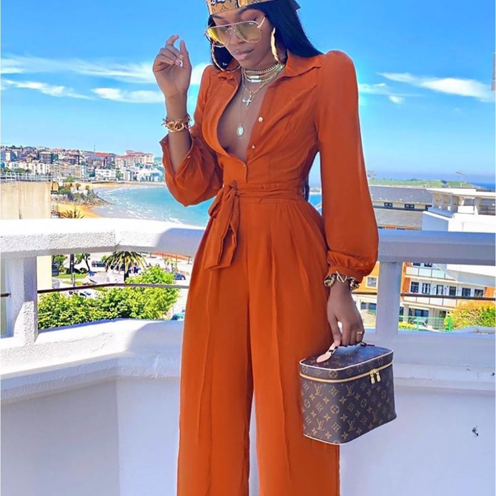 Elegant Orange Jumpsuit